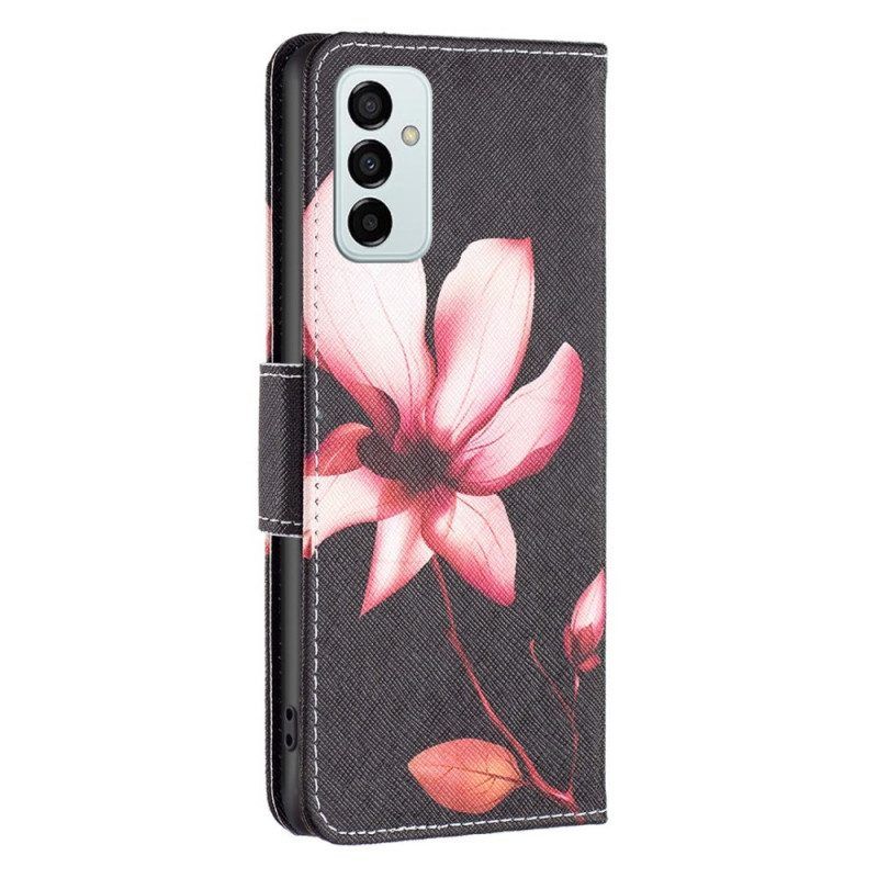 Flip Case Für Samsung Galaxy M23 5G Pinke Blume