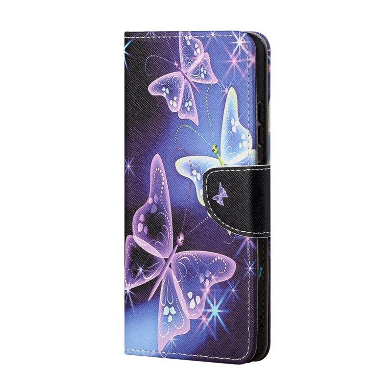 Flip Case Für Samsung Galaxy M23 5G Schmetterling