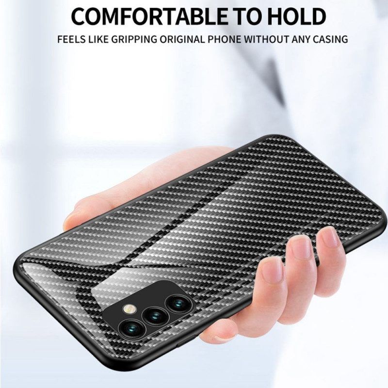 Handyhülle Für Samsung Galaxy M23 5G Gehärtetes Kohlefaserglas