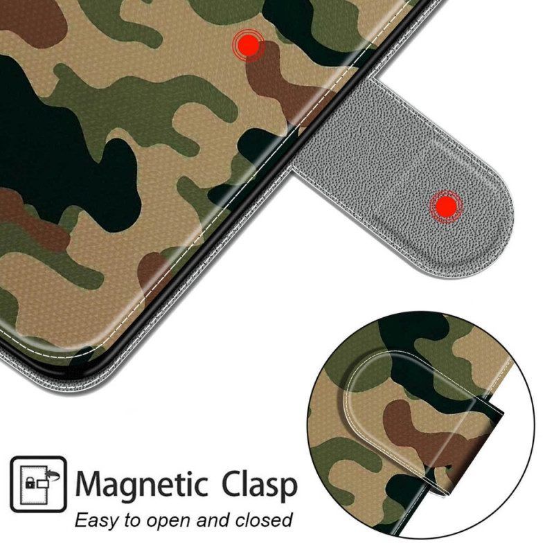Lederhüllen Für Samsung Galaxy M23 5G Militärische Tarnung