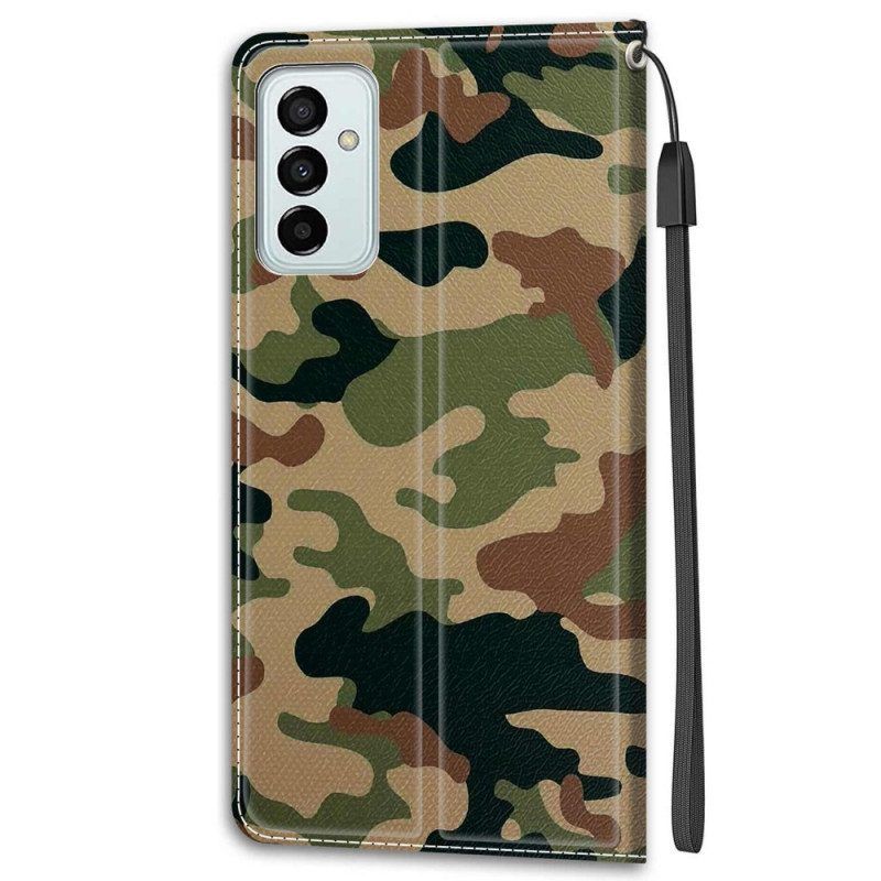Lederhüllen Für Samsung Galaxy M23 5G Militärische Tarnung