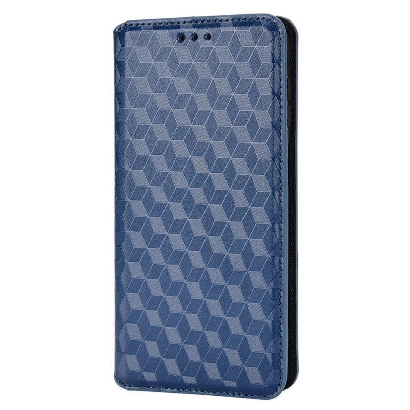 Schutzhülle Für Samsung Galaxy M23 5G Flip Case 3d-würfel-ledereffekt