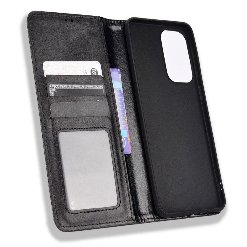 Schutzhülle Für Samsung Galaxy M23 5G Flip Case Stilisierter Vintage-ledereffekt