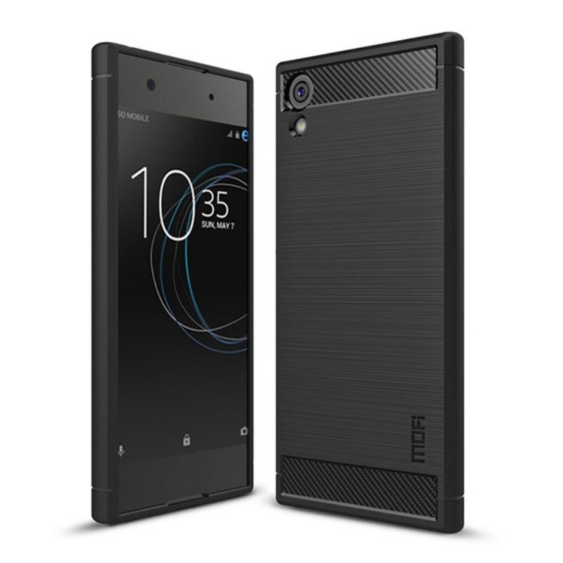 Hülle Sony Xperia XA1 Schwarz Imak Gebürstete Kohlefaser