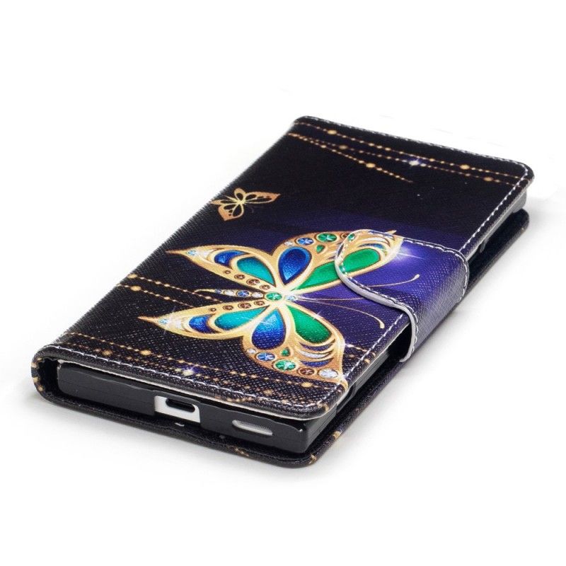 Lederhüllen Sony Xperia XA1 Handyhülle Magischer Schmetterling