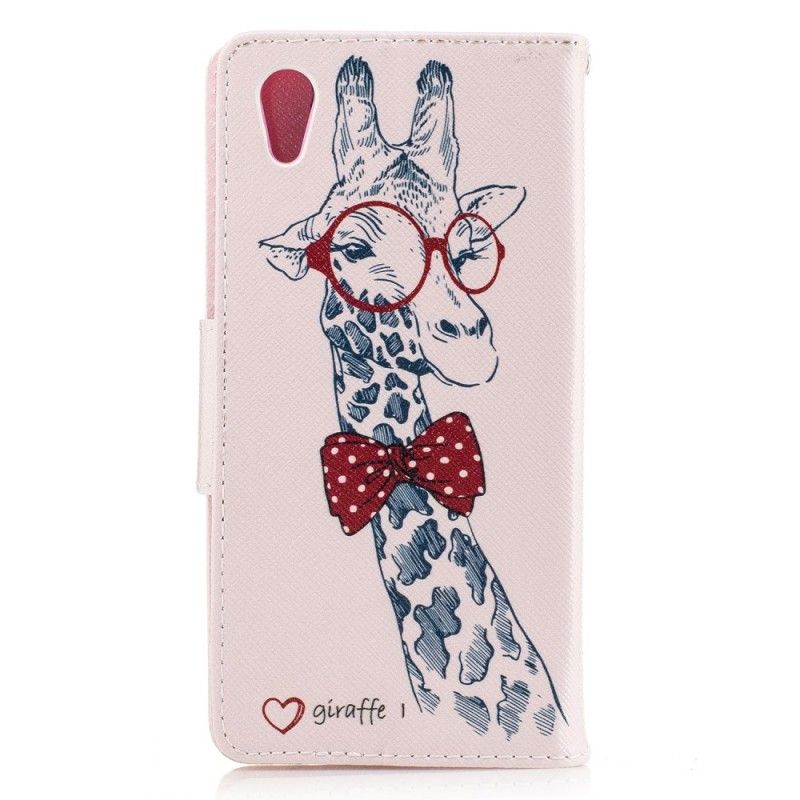 Lederhüllen Sony Xperia XA1 Nerd-Giraffe