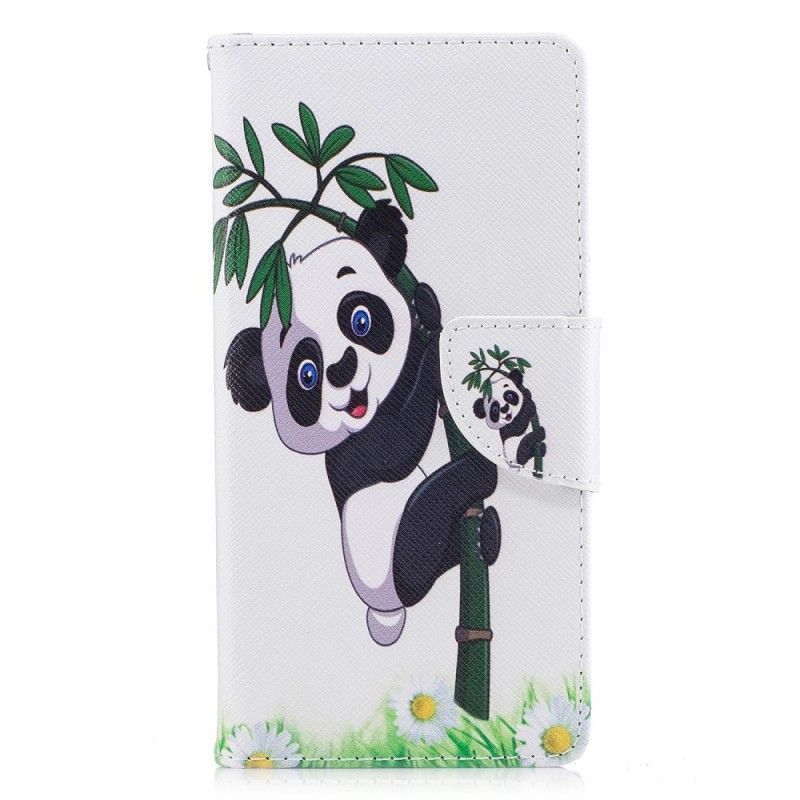 Lederhüllen Sony Xperia XA1 Panda Auf Bambus