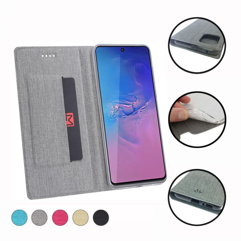 Flip Case Für Samsung Galaxy S10 Lite Grau Strukturiertes Vili Dmx