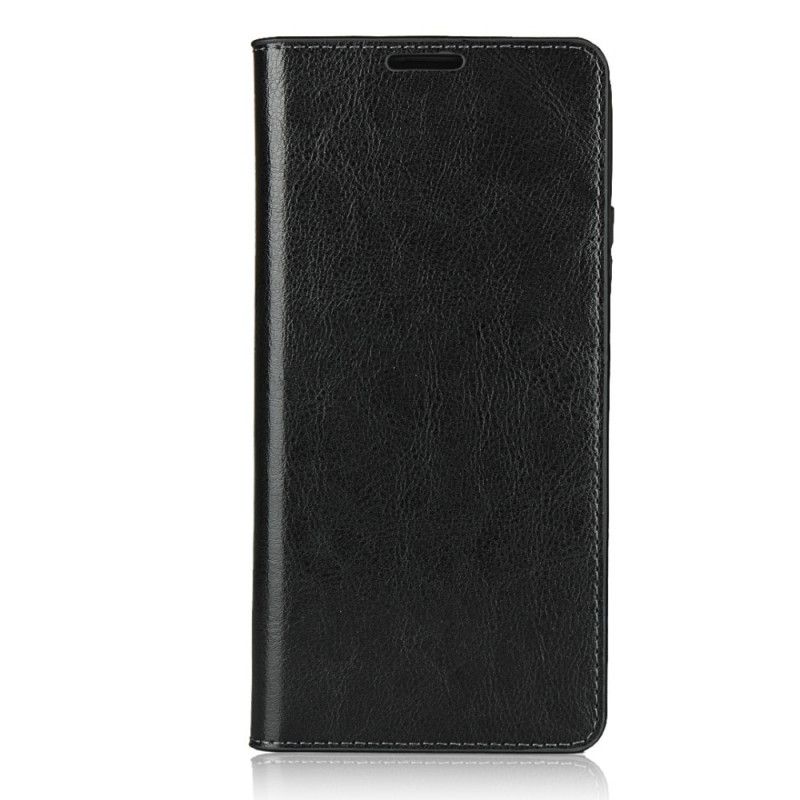 Flip Case Samsung Galaxy S10 Lite Schwarz Echtes Leder