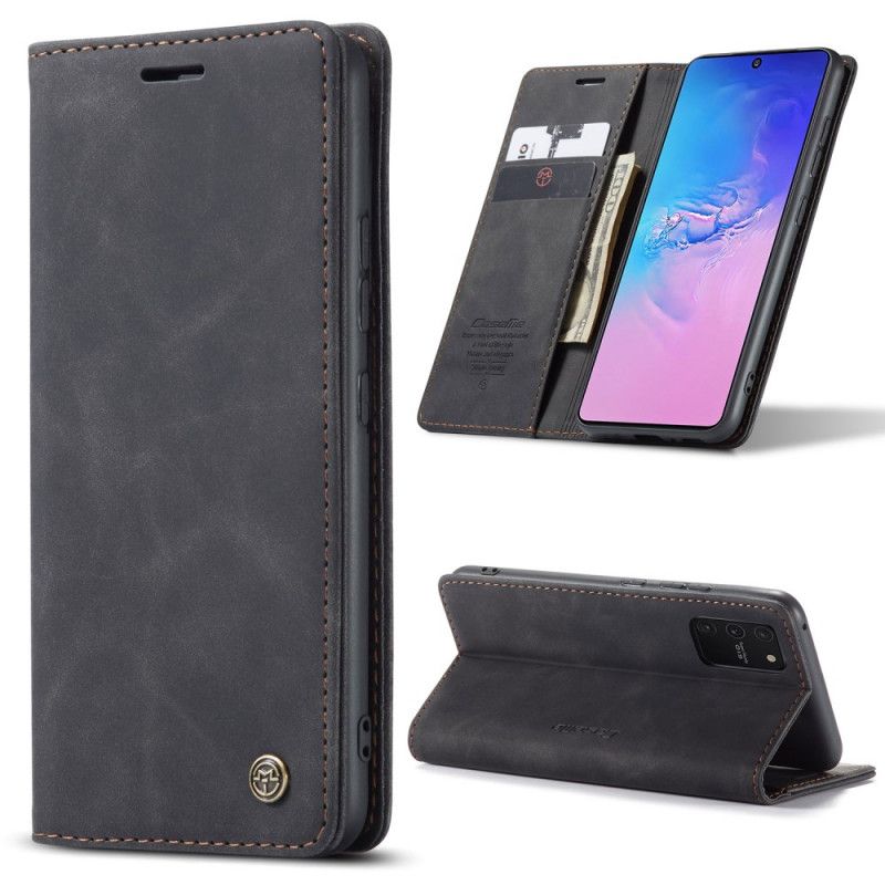 Flip Case Samsung Galaxy S10 Lite Schwarz Ledertasche