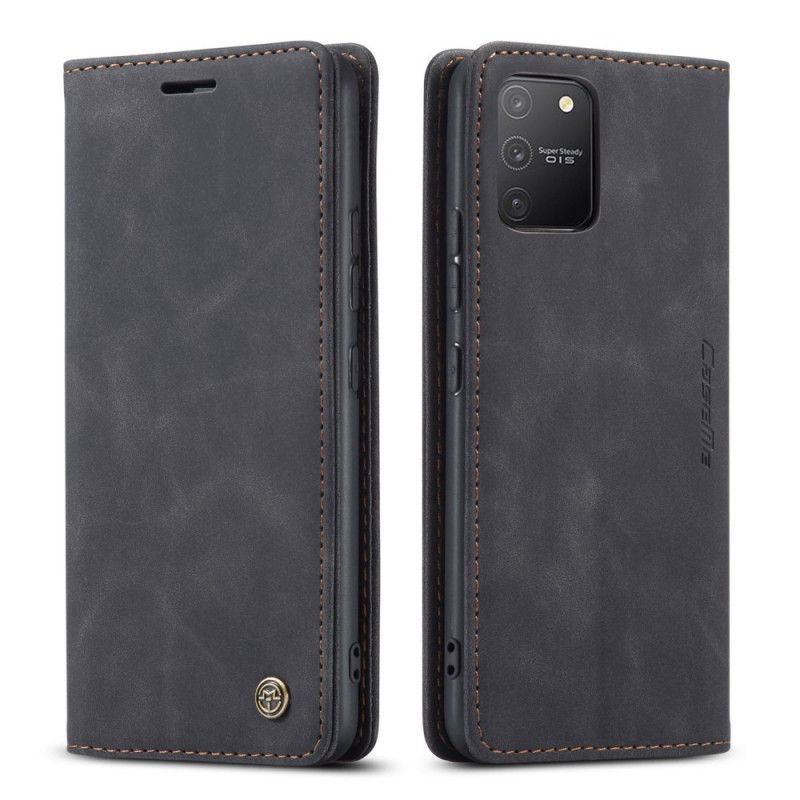 Flip Case Samsung Galaxy S10 Lite Schwarz Ledertasche