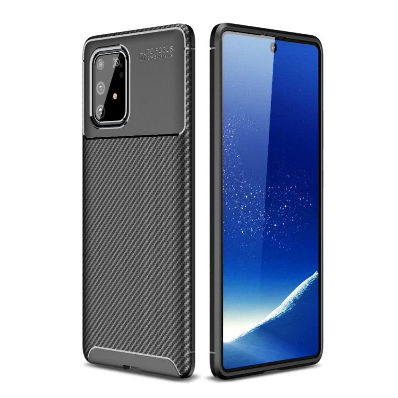 Hülle Für Samsung Galaxy S10 Lite Schwarz Flexible Kohlefasertextur