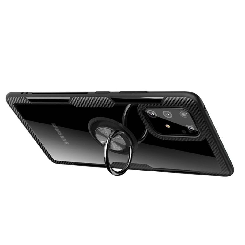 Hülle Für Samsung Galaxy S10 Lite Schwarz Kohlefasermetallring