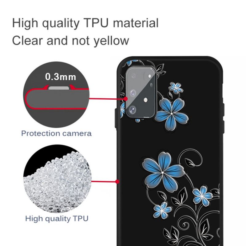 Hülle Samsung Galaxy S10 Lite Handyhülle Blaue Blüten