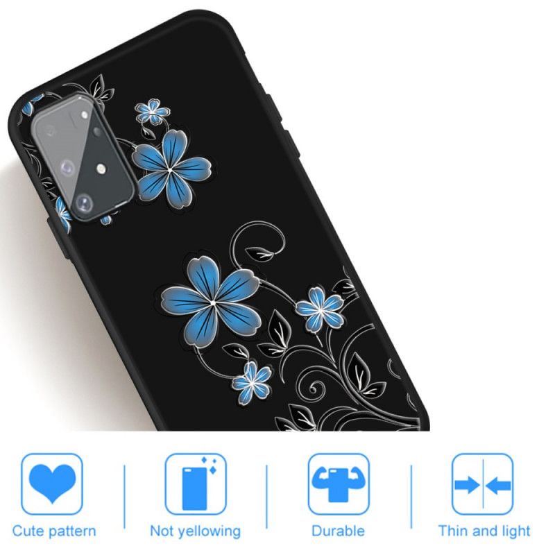 Hülle Samsung Galaxy S10 Lite Handyhülle Blaue Blüten