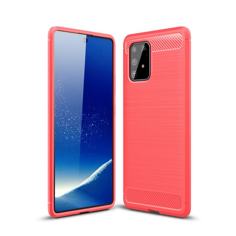 Hülle Samsung Galaxy S10 Lite Schwarz Gebürstete Kohlefaser