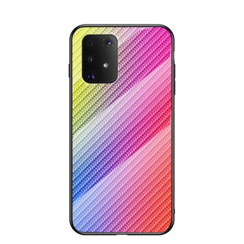 Hülle Samsung Galaxy S10 Lite Schwarz Handyhülle Gehärtetes Kohlefaserglas