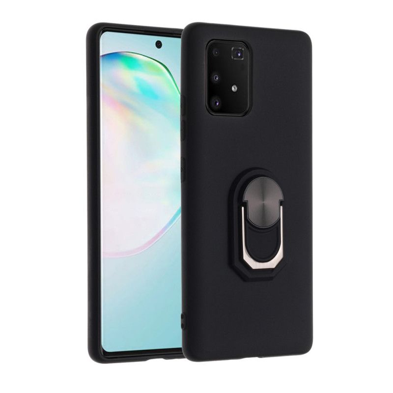 Hülle Samsung Galaxy S10 Lite Schwarz Metallisierter Ringträger