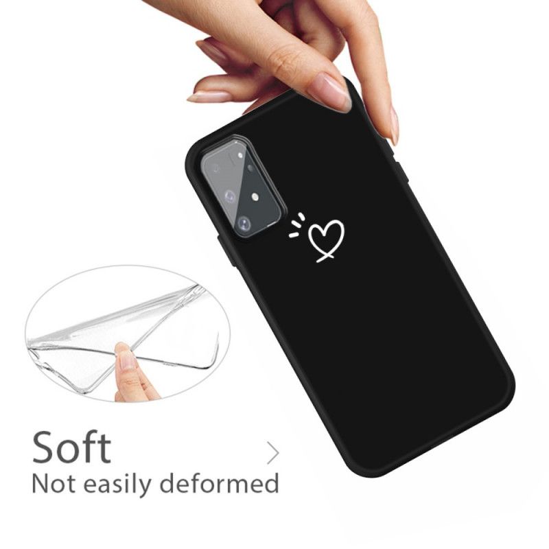 Hülle Samsung Galaxy S10 Lite Schwarz Schlagendes Herzsilikon