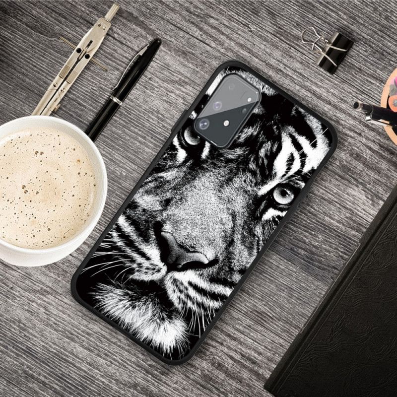 Hülle Samsung Galaxy S10 Lite Schwarzweiss-Tiger