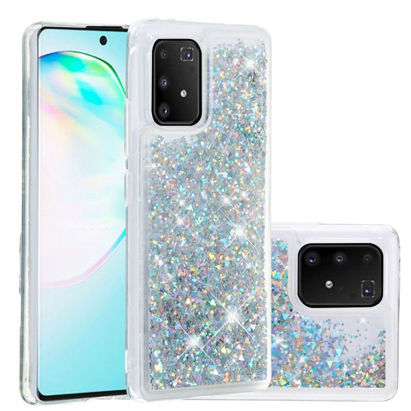 Hülle Samsung Galaxy S10 Lite Silber Wunschglitter