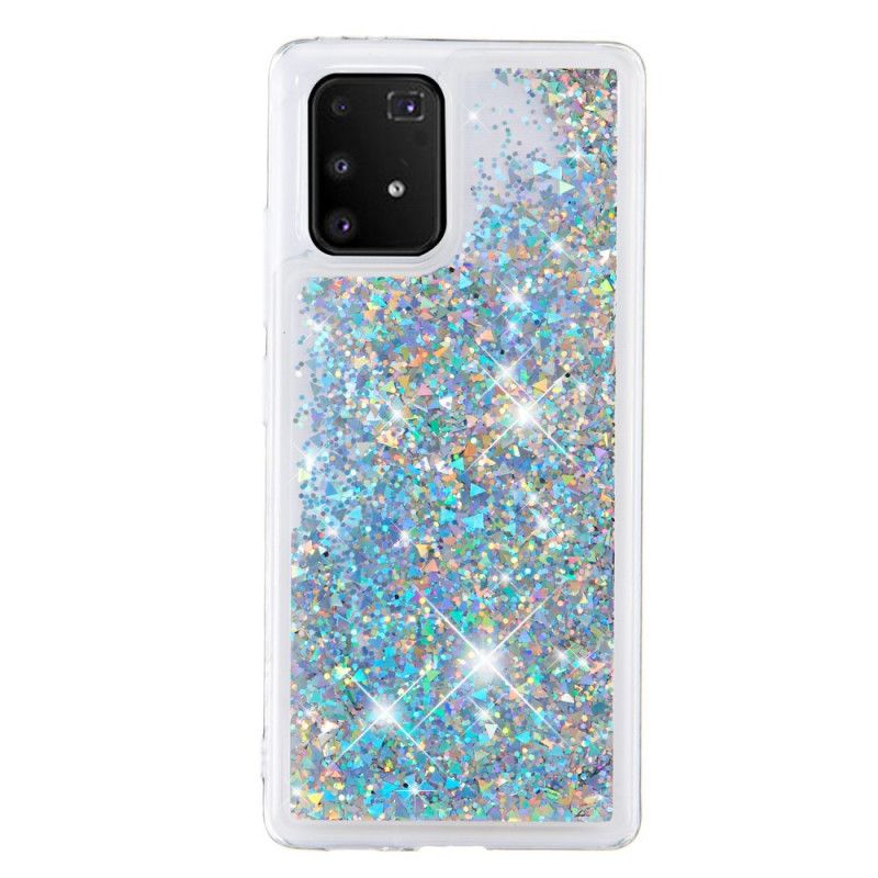 Hülle Samsung Galaxy S10 Lite Silber Wunschglitter
