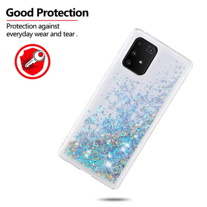 Hülle Samsung Galaxy S10 Lite Silber Wunschglitter