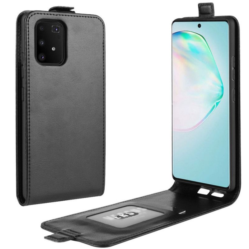 Lederhüllen Samsung Galaxy S10 Lite Schwarz Handyhülle Faltbarer Ledereffekt