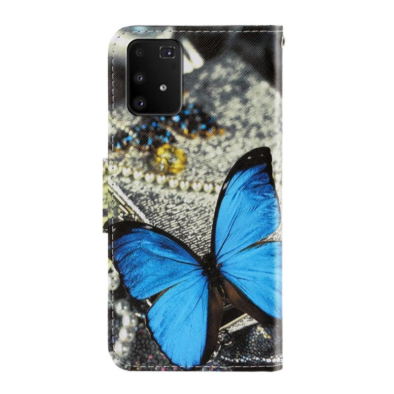 Lederhüllen Samsung Galaxy S10 Lite Schwarz Schmetterlingsvariationen Mit Tanga