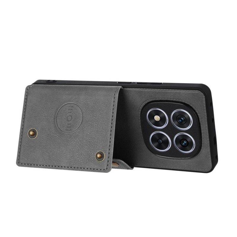 Hülle Xiaomi Redmi Note 14 Pro Plus 5g Kartenhalter Und Ständer In Lederoptik