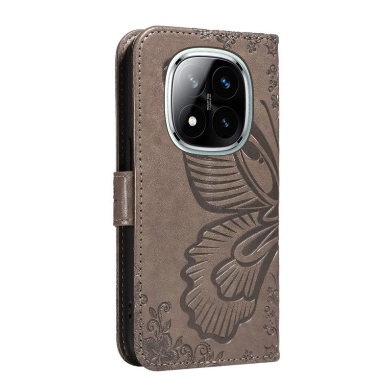 Lederhüllen Xiaomi Redmi Note 14 Pro Plus 5g Grafischer Schmetterling