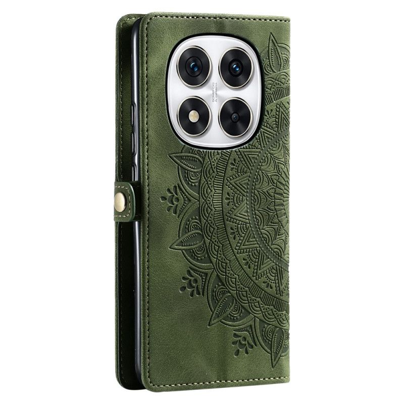 Lederhüllen Xiaomi Redmi Note 14 Pro Plus 5g Handyhülle Mandala-wildlederoptik