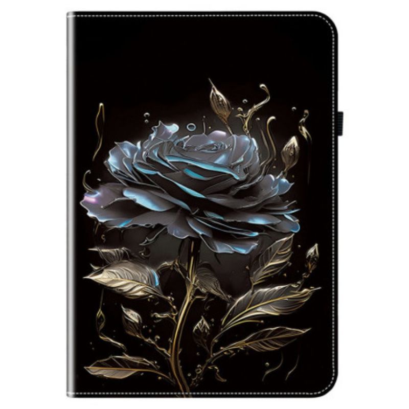 Case Für Samsung Galaxy Tab S10 Fe Plus Elegante Schwarze Rose Mit Schutz