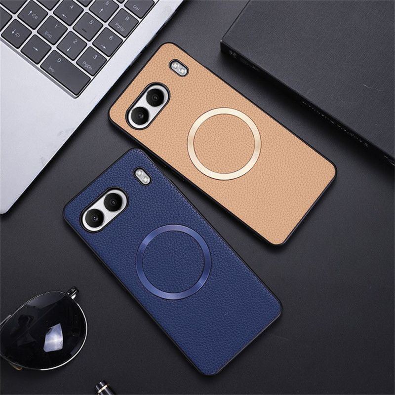 Hülle Oneplus Nord 4 Handyhülle Kunstleder In Litschi-optik Kompatibel Mit Magsafe