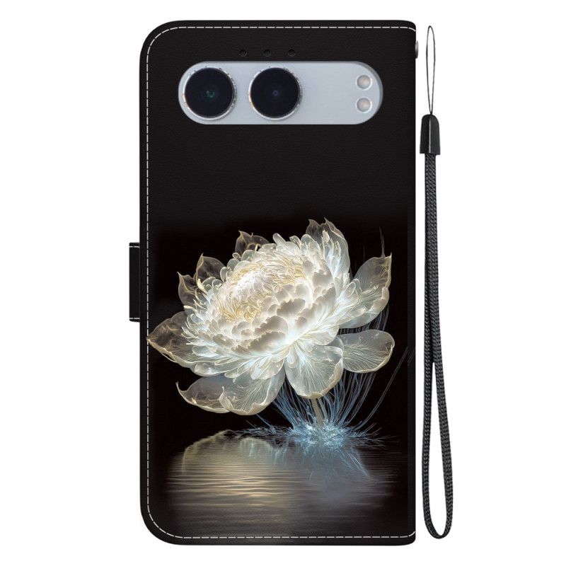 Lederhüllen Für Oneplus Nord 4 Kristall-pfingstrosen-lanyard