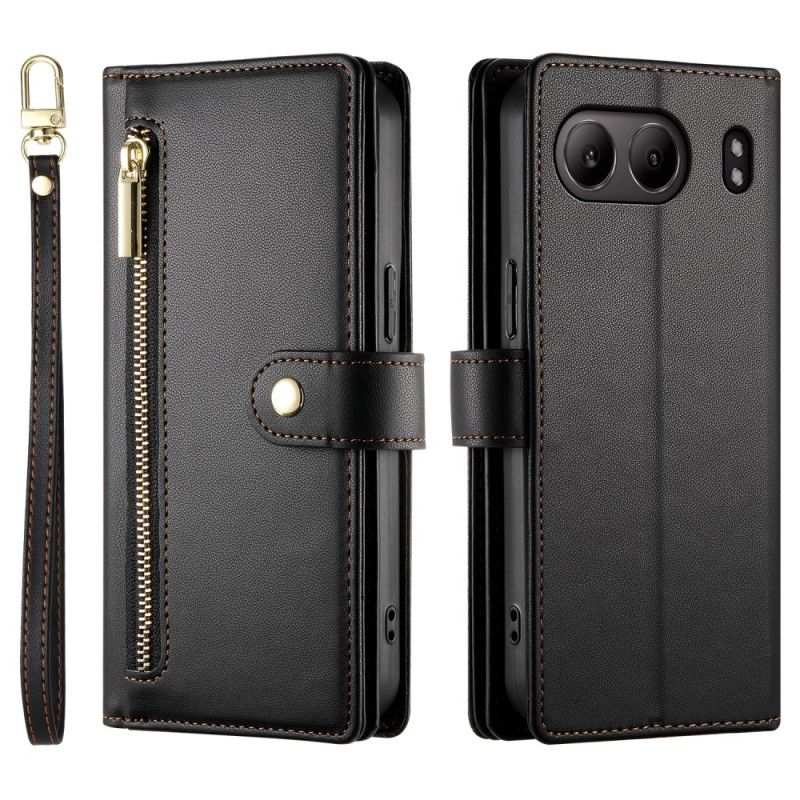 Lederhüllen Oneplus Nord 4 Geldbörse Mit Riemen Und Schulterriemen