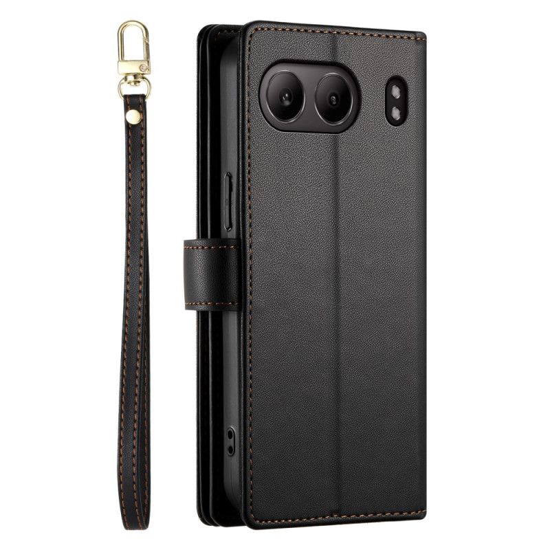 Lederhüllen Oneplus Nord 4 Geldbörse Mit Riemen Und Schulterriemen