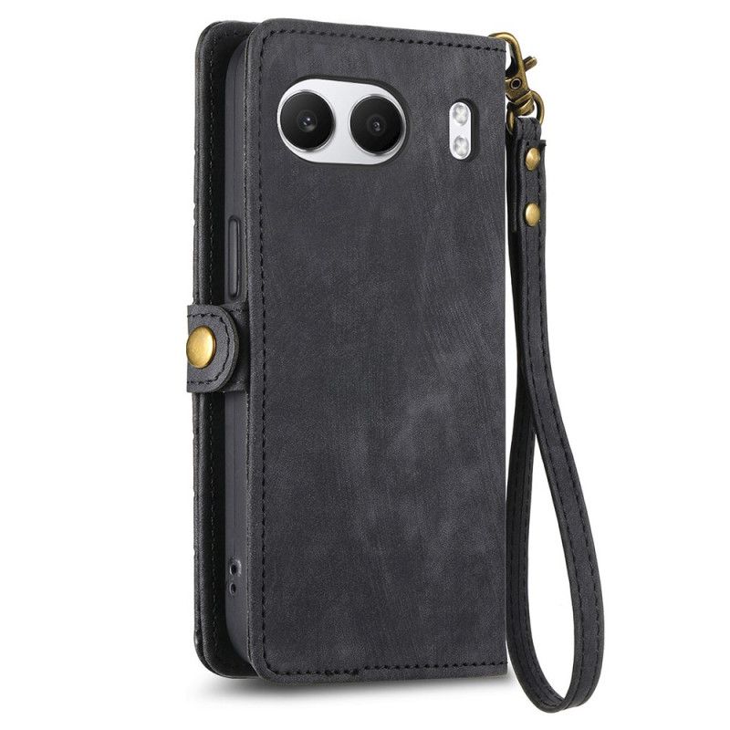 Lederhüllen Oneplus Nord 4 Handyhülle Geometrisches Muster