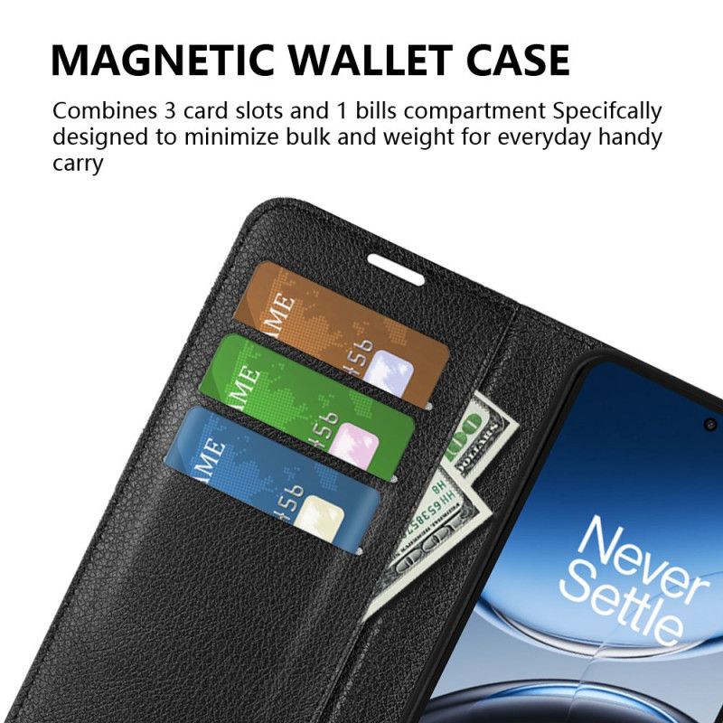 Lederhüllen Oneplus Nord 4 Handyhülle Kunstleder In Litschi-optik