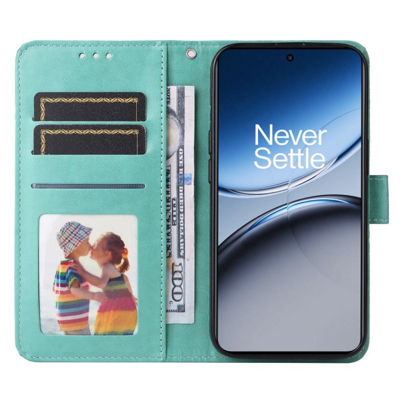 Lederhüllen Oneplus Nord 4 Riemen Mit Sonnenblumenmuster