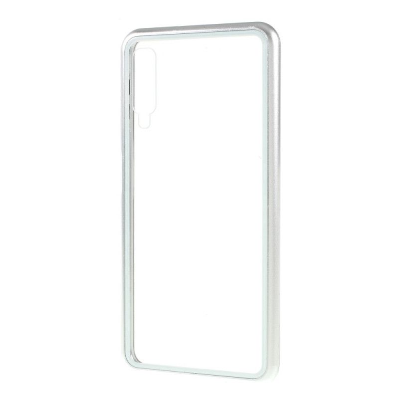 Flip Case Samsung Galaxy A70 Rot Transparent Abnehmbar