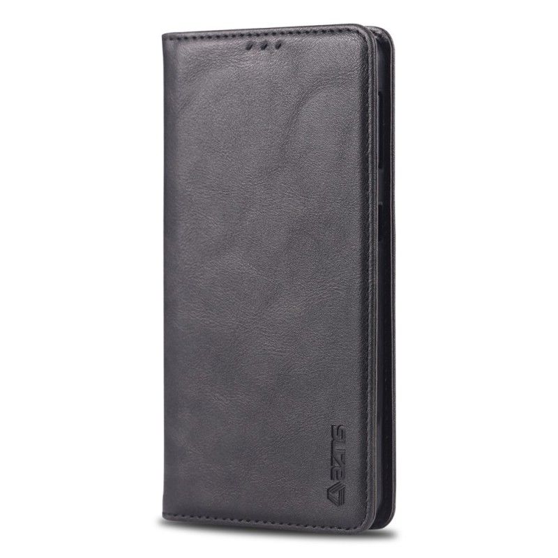 Flip Case Samsung Galaxy A70 Schwarz Retro-Azns