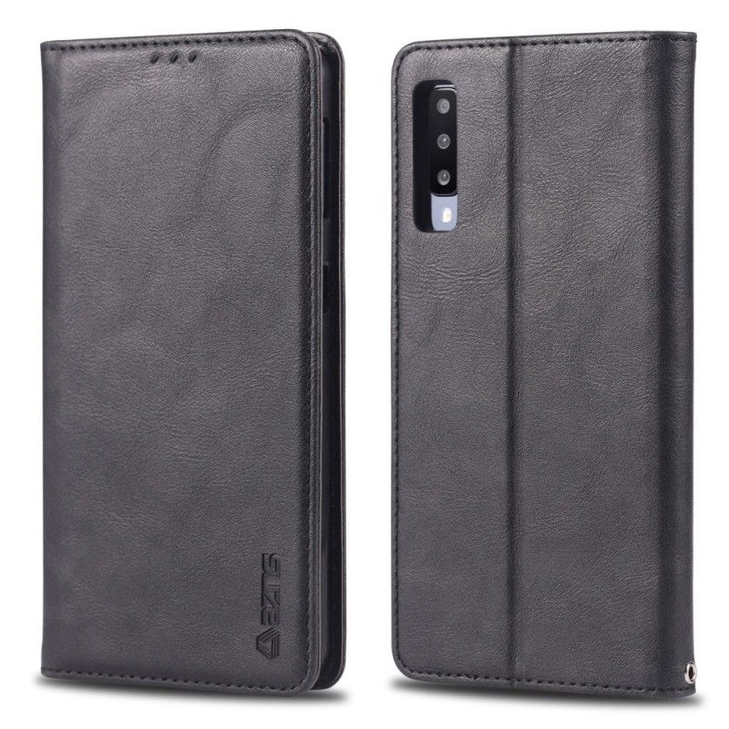 Flip Case Samsung Galaxy A70 Schwarz Retro-Azns