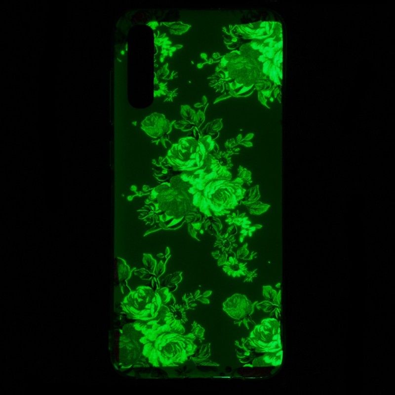 Hülle Für Samsung Galaxy A70 Fluoreszierende Freiheitsblumen