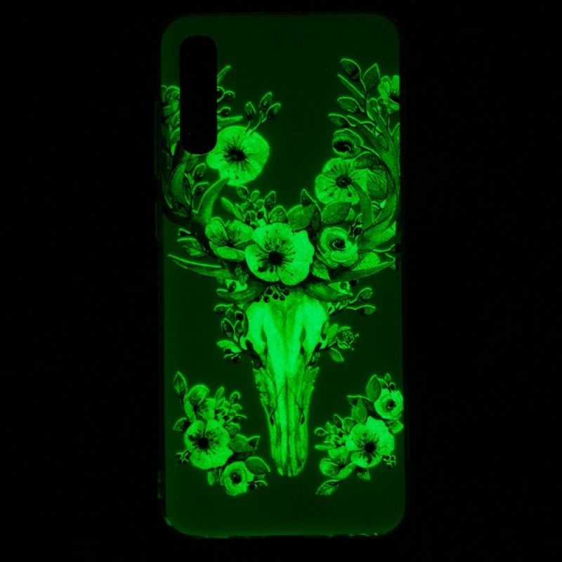 Hülle Für Samsung Galaxy A70 Fluoreszierender Blühender Elch