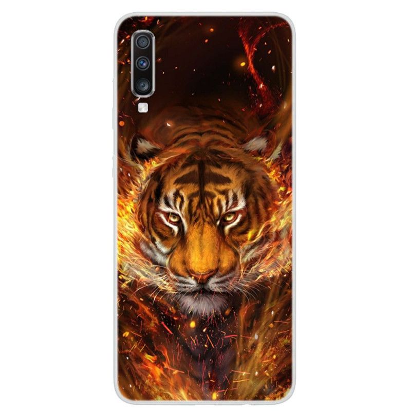 Hülle Samsung Galaxy A70 Feuertiger