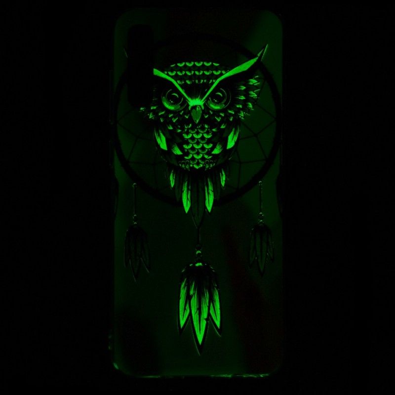 Hülle Samsung Galaxy A70 Fluoreszierender Eulentraumfänger