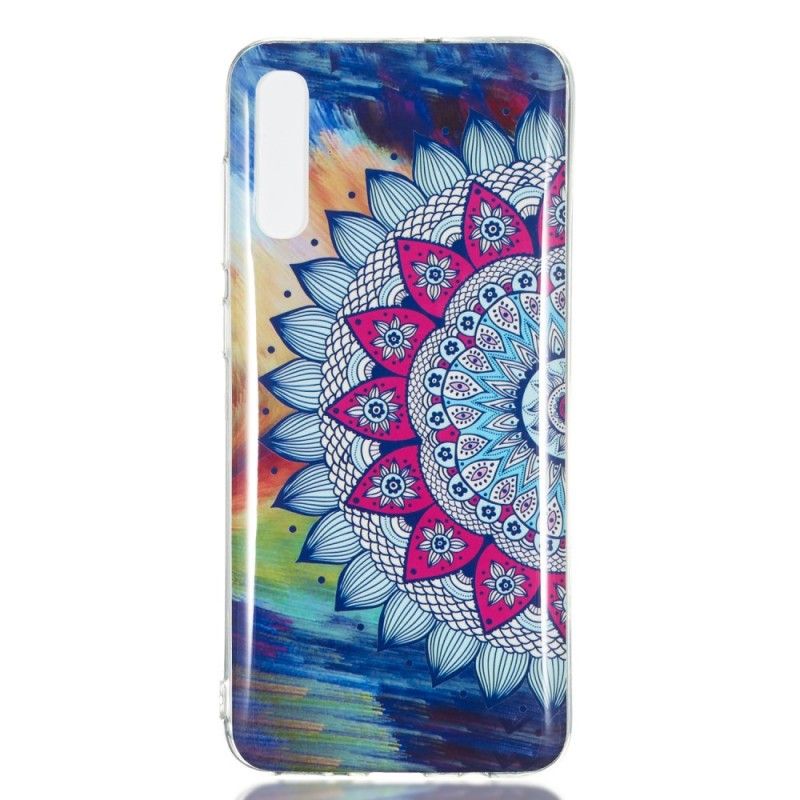 Hülle Samsung Galaxy A70 Fluoreszierendes Farbiges Mandala