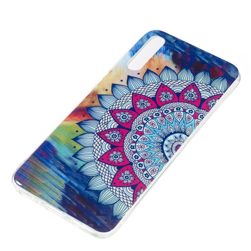 Hülle Samsung Galaxy A70 Fluoreszierendes Farbiges Mandala