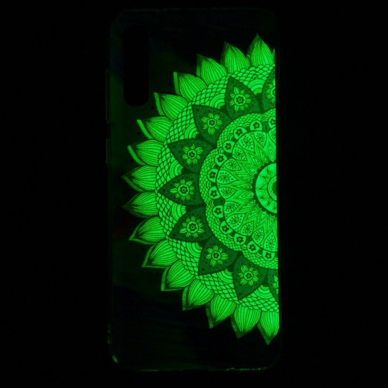 Hülle Samsung Galaxy A70 Fluoreszierendes Farbiges Mandala